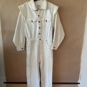 WOW! Fresh AGOLDE Ivory Denim JUMPSUIT Size 8 - Made For Spring Yet, Seasonless!